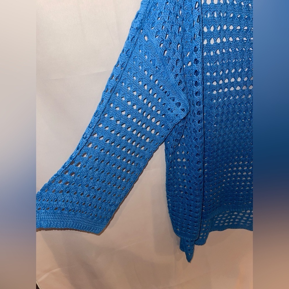 Cupshe Vibrant Blue Crochet Coverup Women’s L - Picture 3 of 5
